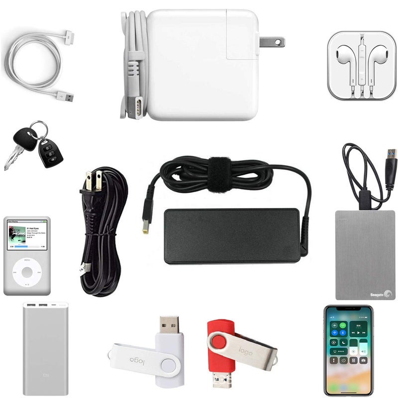 dealcase Electronics Accessories Case, Durable Small Electronics Accessories Storage Bag Compatible Laptop Charger Various USB, Cables, Cords and Power Travel Gadget Carry Bag, Dark Gray(Small+Big) - Image 4
